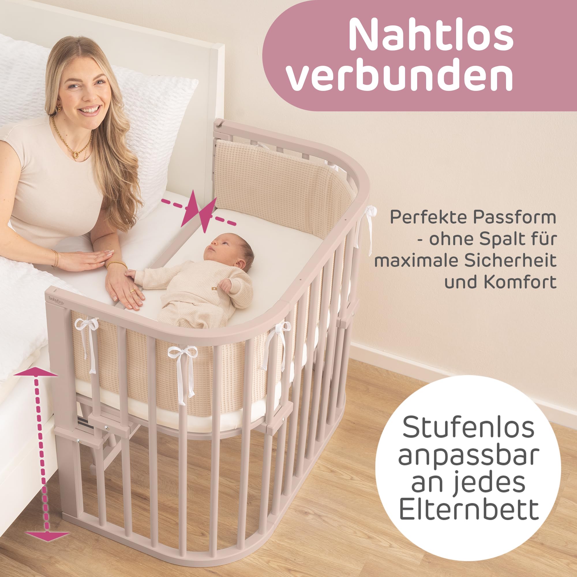 babybay-maxi-comfort-plus-beistellbett-stubenwagen-aus-massivem-buchenholz-beige image 2