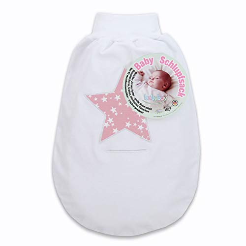 babybay-schlupfsack-organic-cotton-mit-gurtschlitz-wei-applikation-stern-beere-s image 8