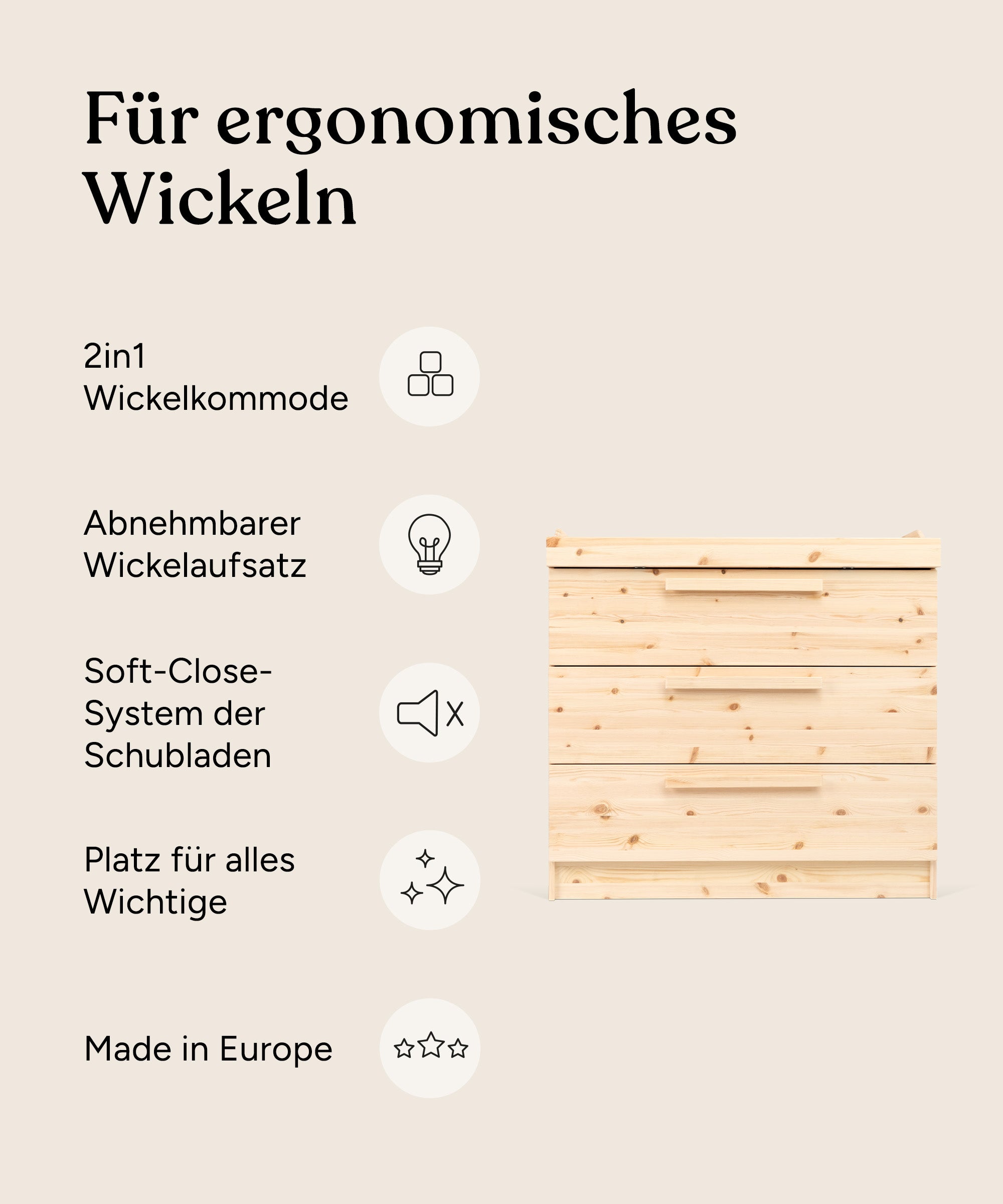ehrenkind-wickelkommode-linia-kiefer-natur-2in1-mit-abnehmbarem-aufsatz image 3
