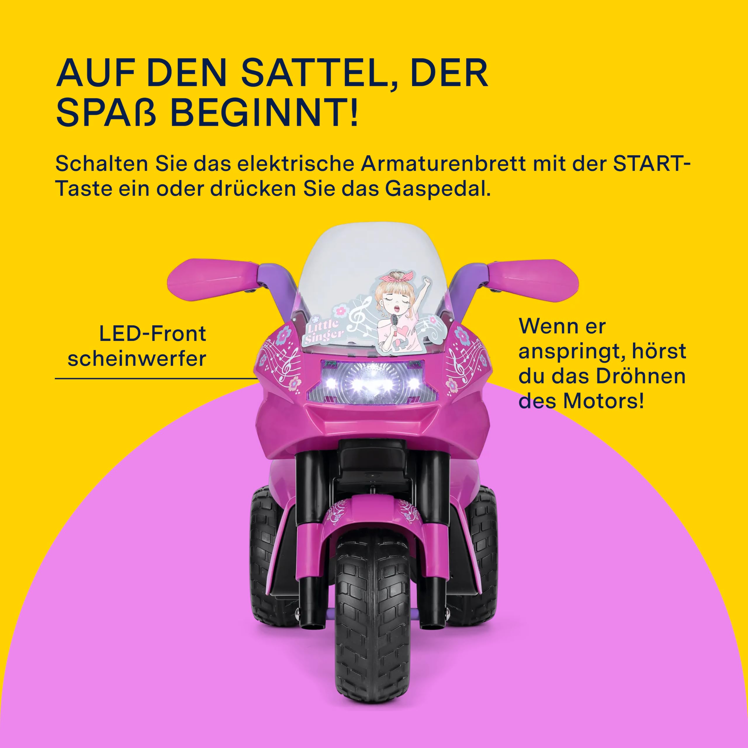 peg-perego-little-singer-elektromotorrad-ab-2-jahren-50-w-gaspedal-und-bremse-in image 3