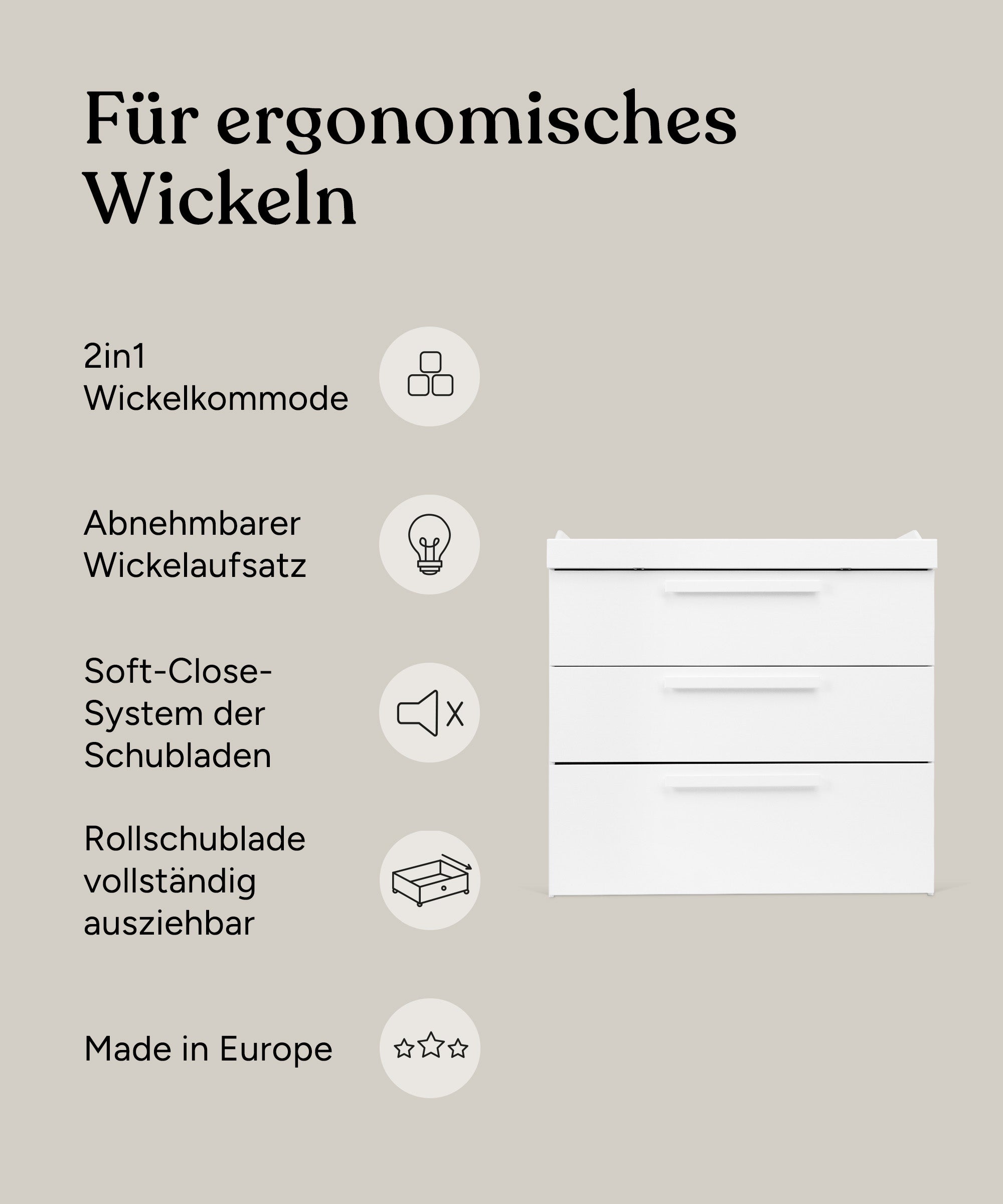 ehrenkind-wickelkommode-linia-mit-rollschublade-kiefer-wei image 3