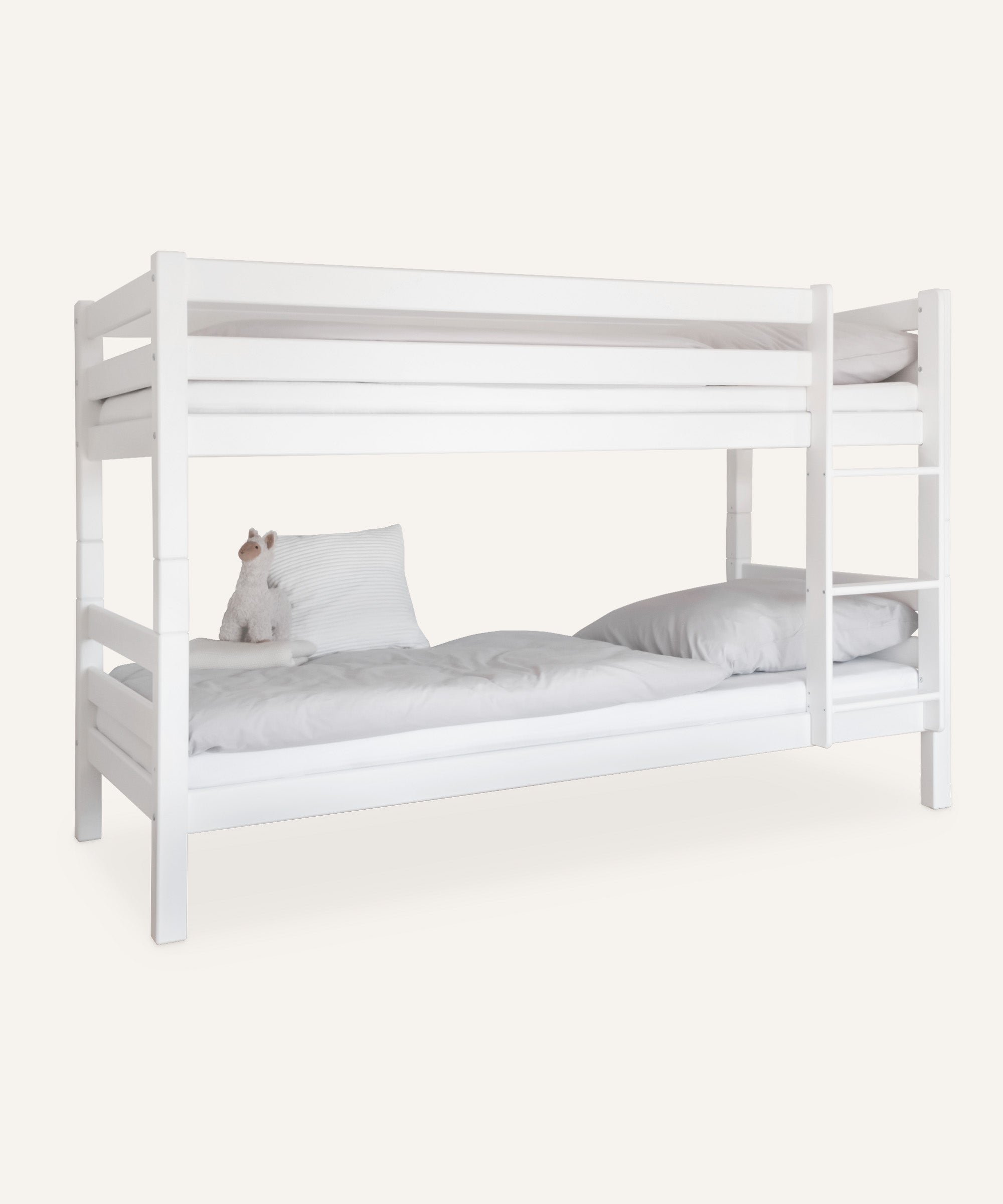 ehrenkind-etagenbett-mittelhoch-b-ware-aus-buche-wei-kinderetagenbett-mit-spedit image 1