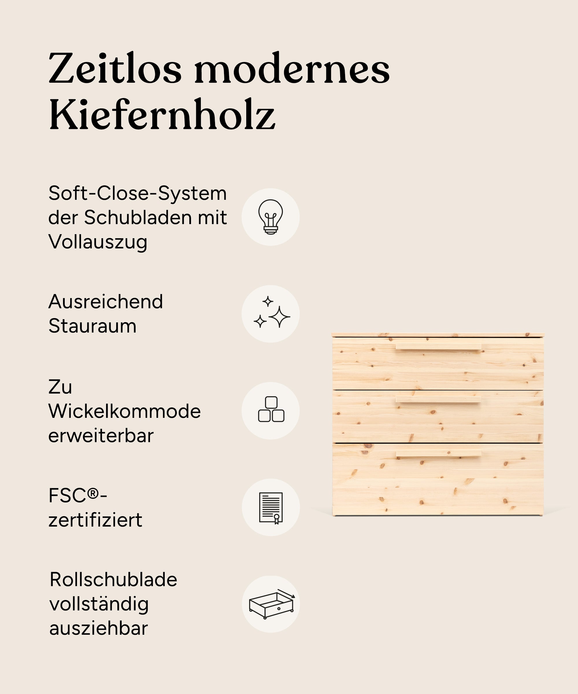 ehrenkind-kommode-linia-mit-rollschublade-kiefer-natur image 3