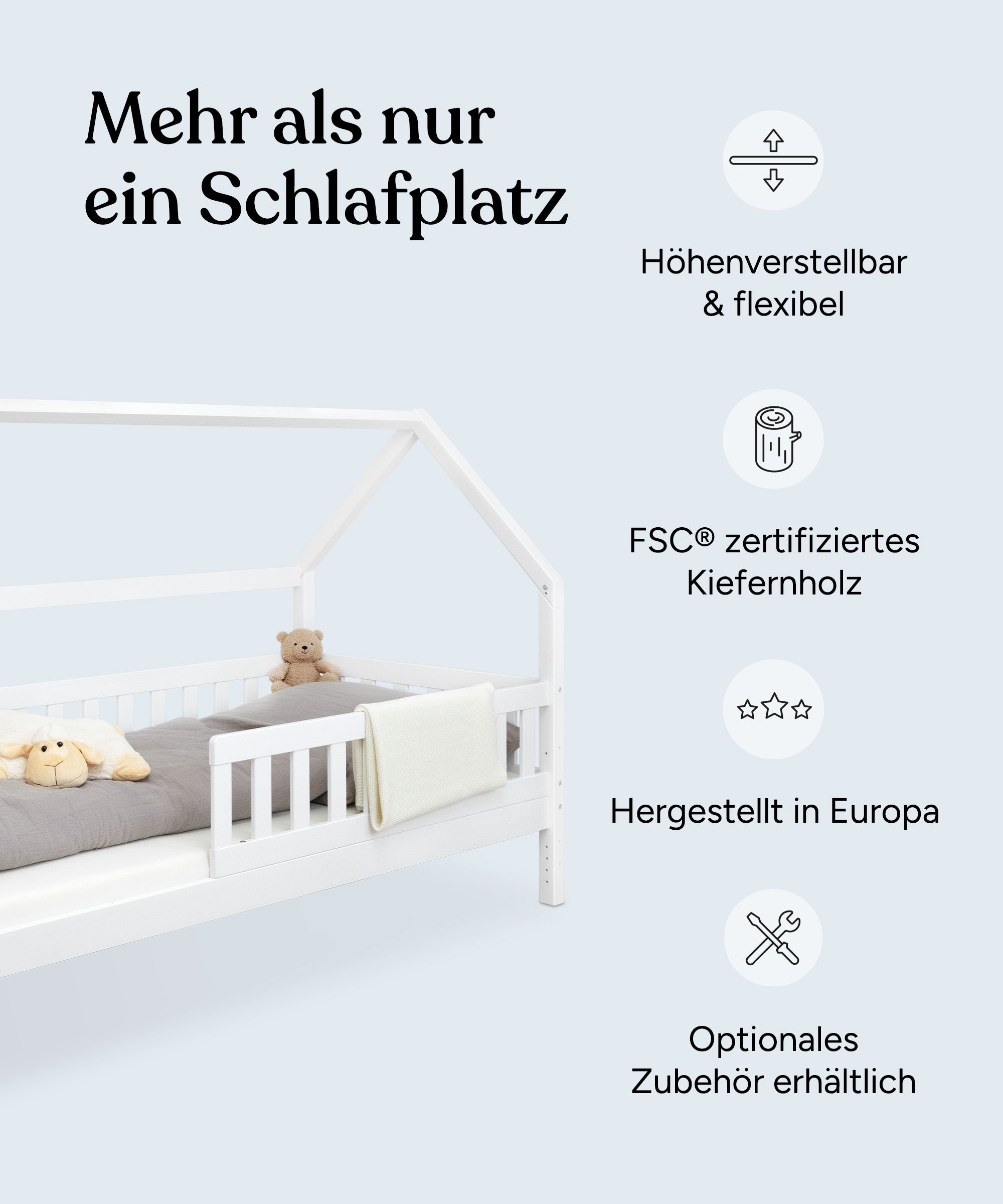 ehrenkind-hausbett-lille-b-ware-aus-kiefer-wei-lackiert-kinderbett-90-200-cm image 2