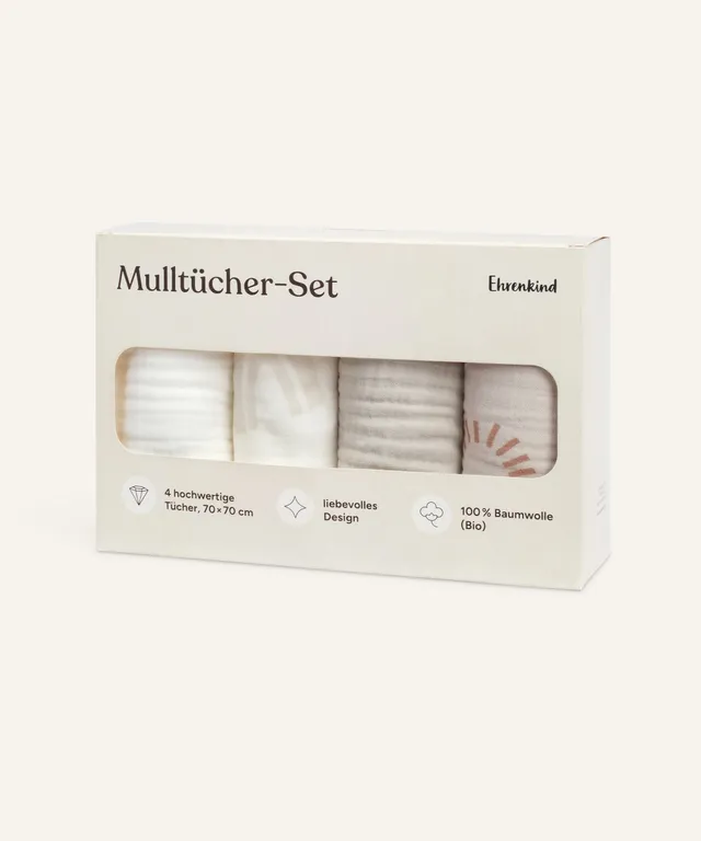 ehrenkind-mullt-cher-set-4er-pack-100-bio-baumwolle-musselin-70x70-cm image 1