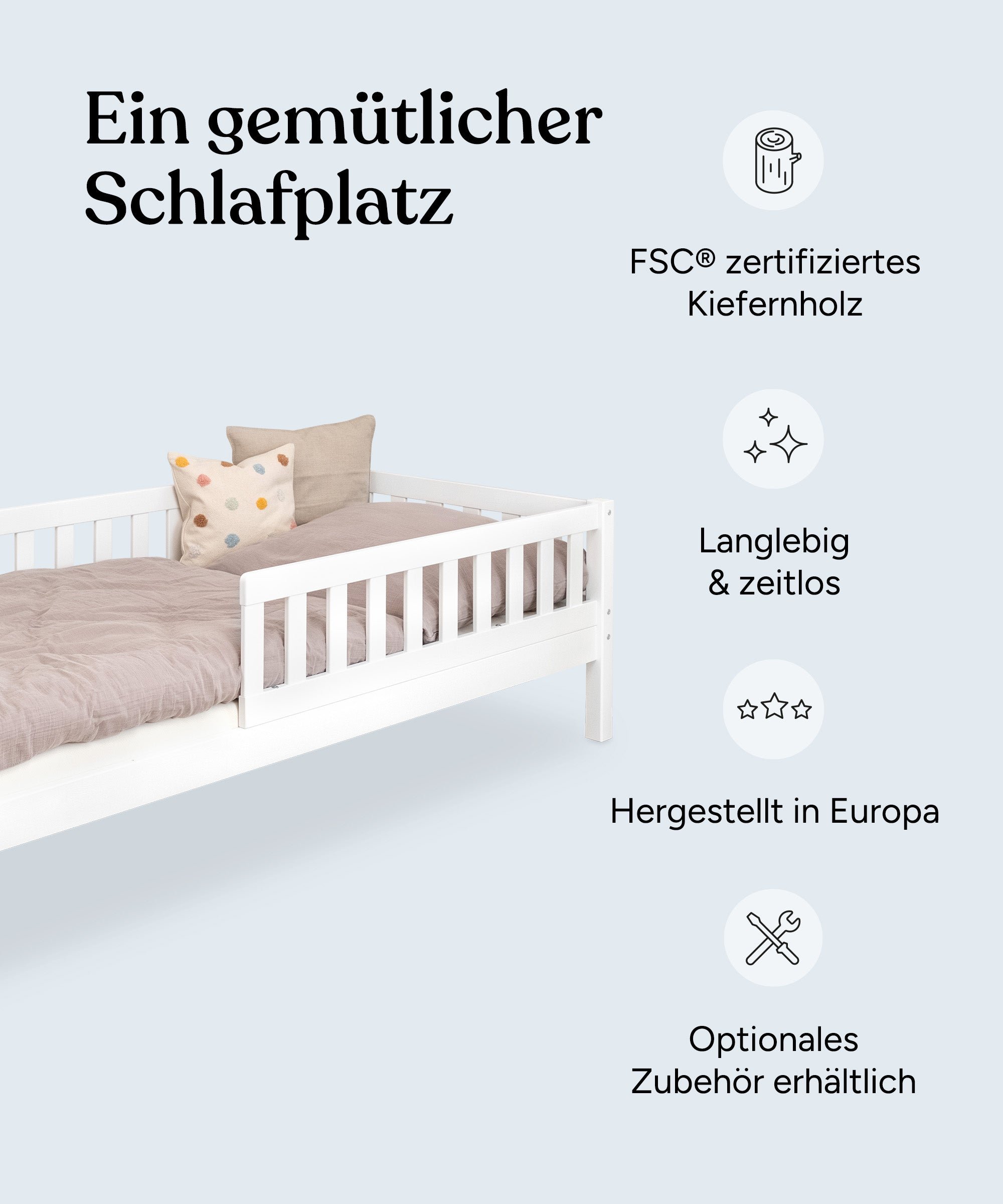 ehrenkind-kinderbett-lille-b-ware-kiefer-wei-90-200-cm image 4