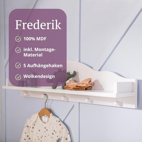 puckdaddy-wandregal-frederik-wei-wolken-design-kinderzimmer-mdf-5-kleiderhaken-6 image 6