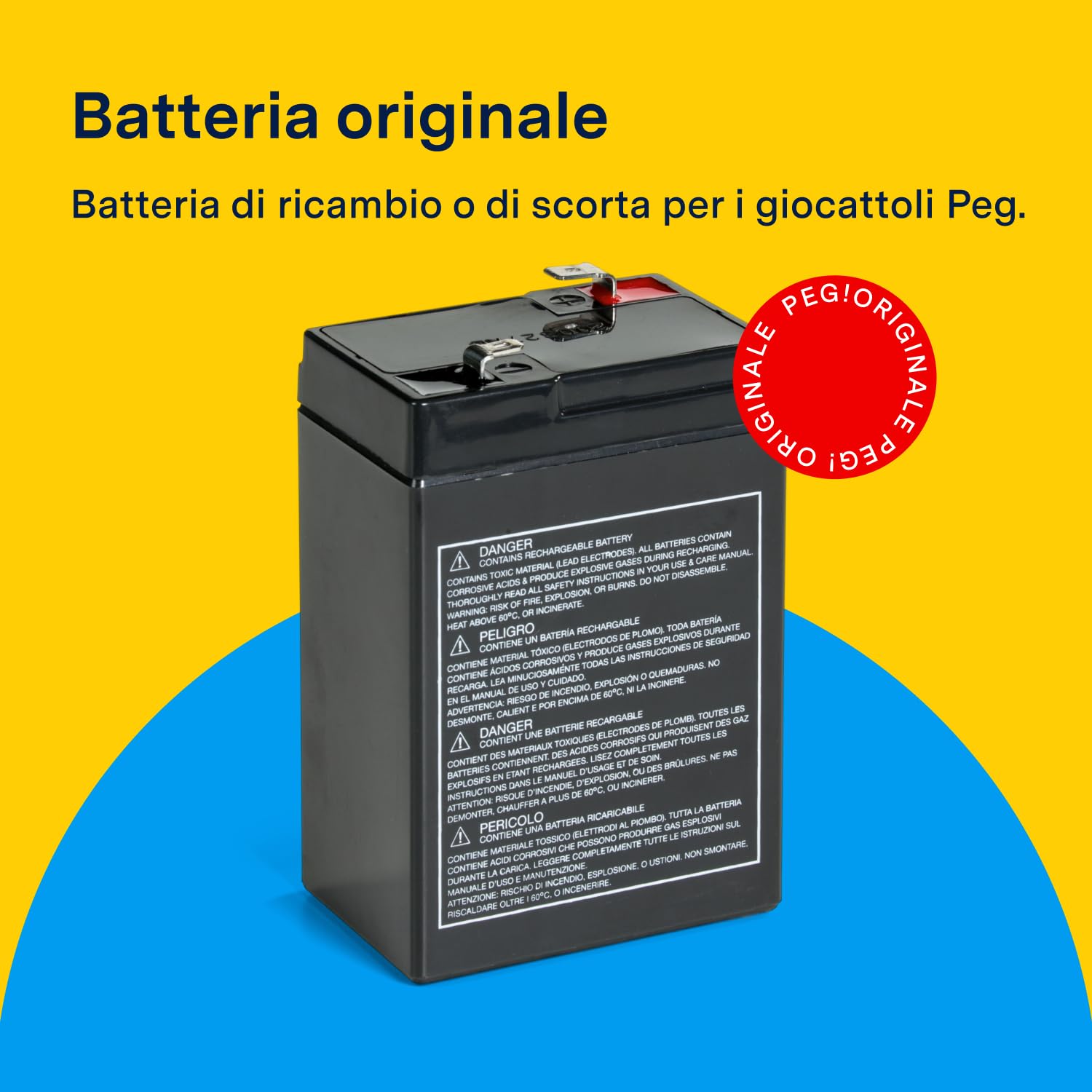 peg-perego-6v-4-5ah-akku-mit-klinkenstecker-original-ersatzakku-f-r-elektrofahrz image 4