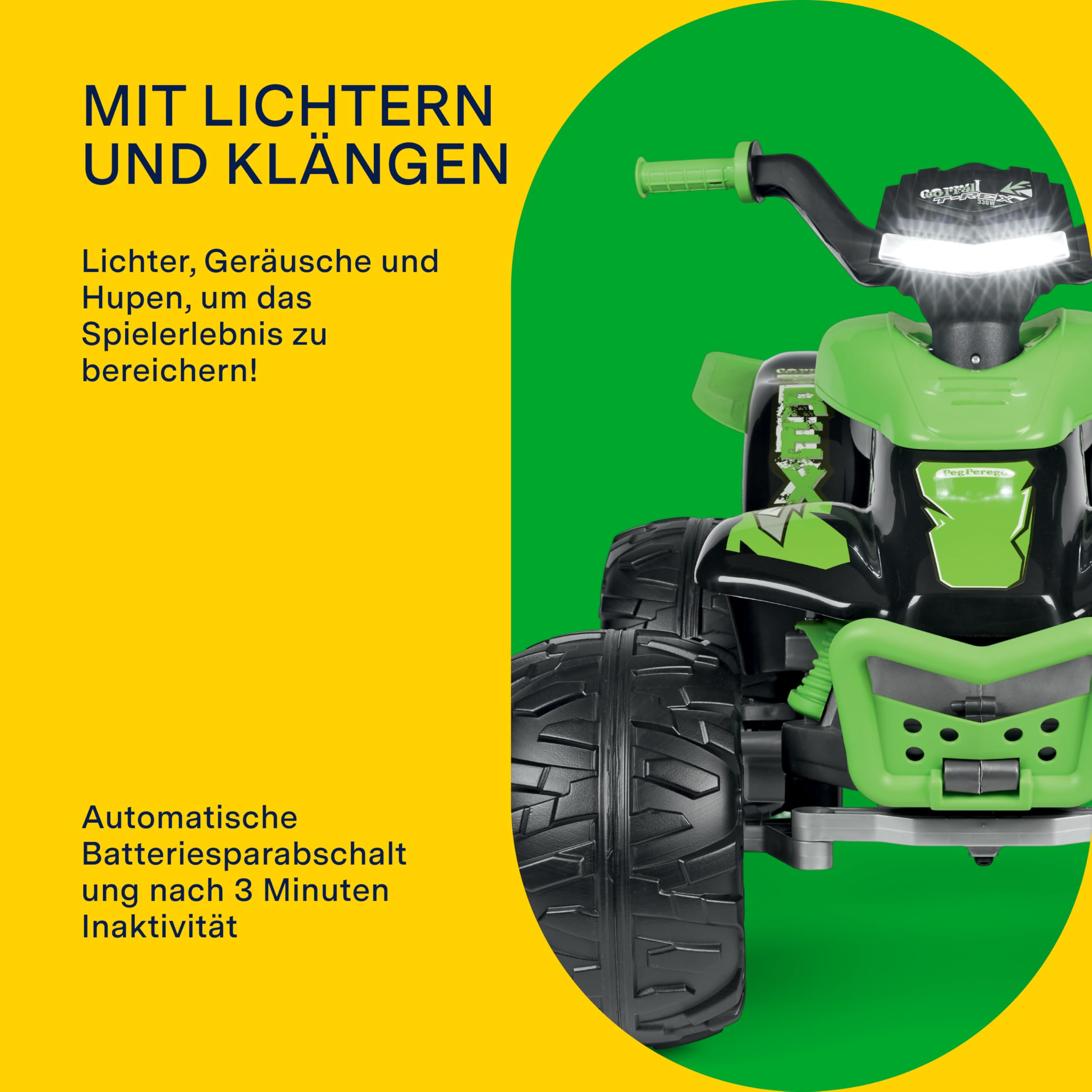 peg-perego-corral-t-rex-330w-elektrisches-kinderquad-mit-12v-akku-led-lichtern-u image 4