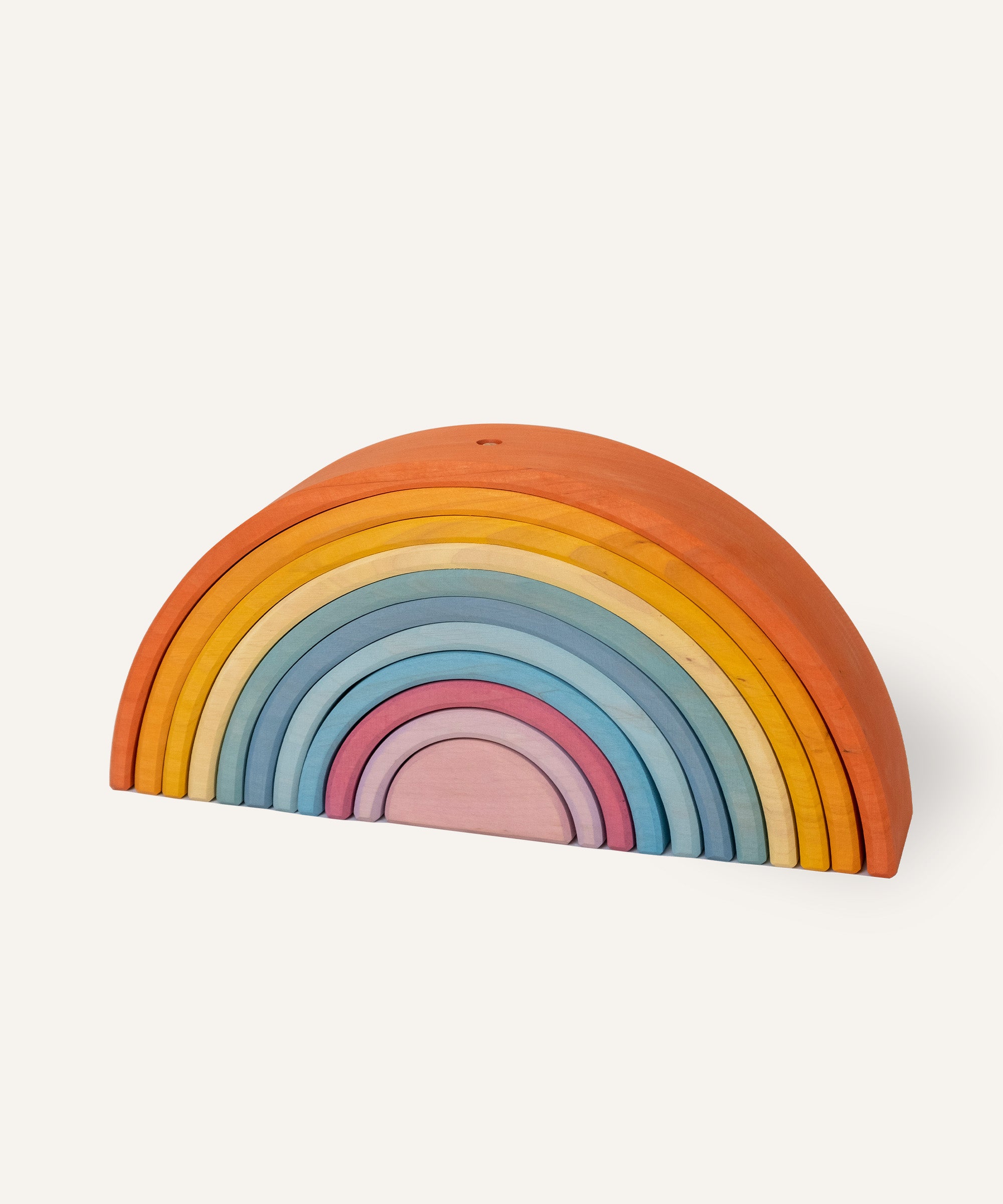 ehrenkind-regenbogen-aus-erlenholz-montessori-stapelspielzeug-11-b-gen-handgefer image 1