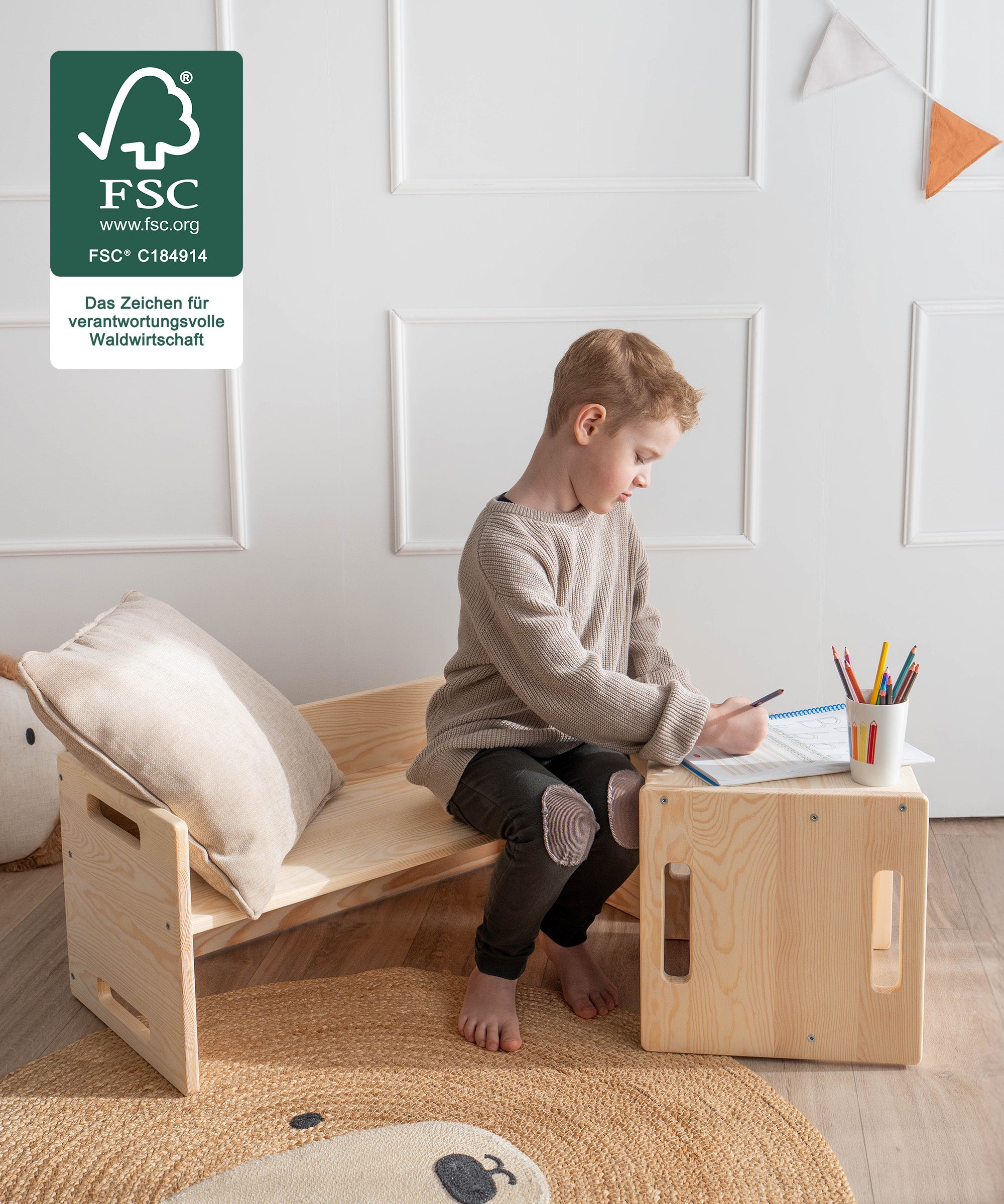 ehrenkind-bank-b-ware-aus-kiefer-teilmontiert image 4