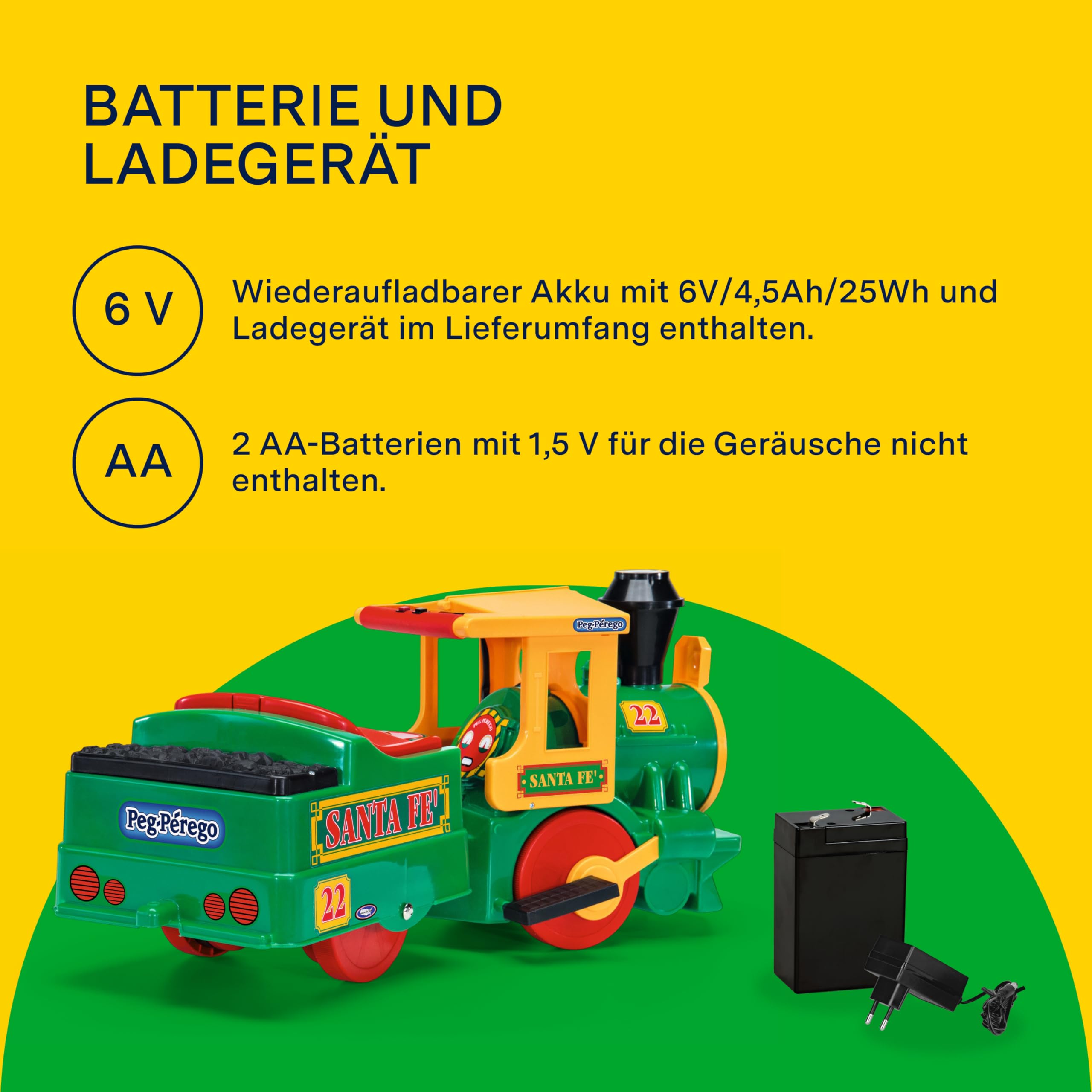 peg-perego-santa-f-train-elektrischer-zug-zum-draufsetzen-ab-2-jahren-12-kurvens image 5
