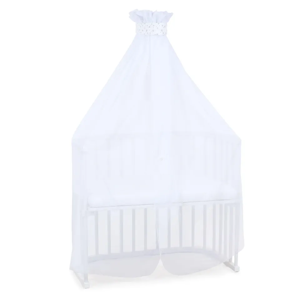 babybay-moskitoschutz-und-himmel-piqu-mit-band-wei-sterne-perlgrau-passend-f-r-a image 1