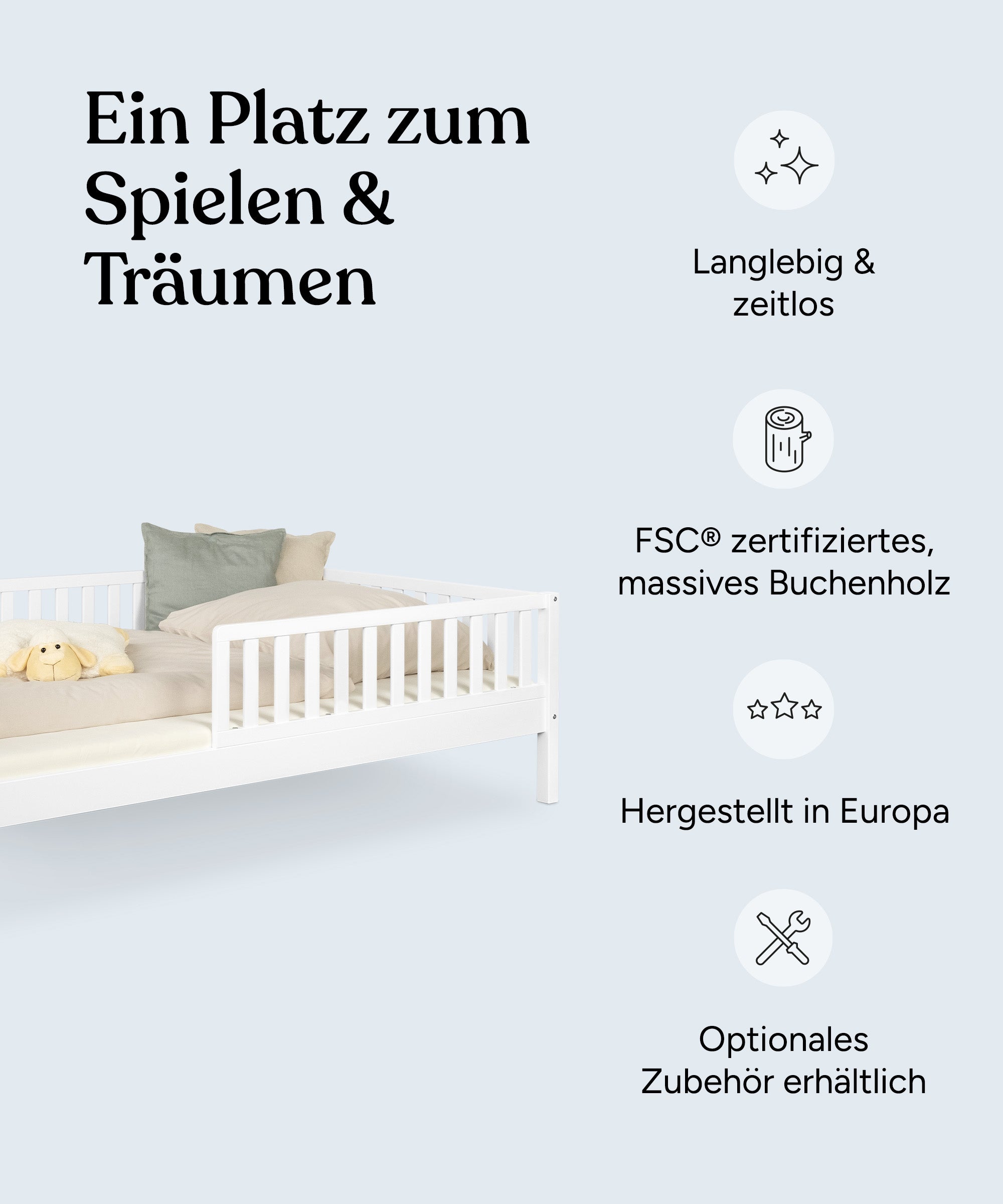 ehrenkind-kinderbett-livo-aus-fsc-zertifizierter-buche-wei-120-200-cm image 2