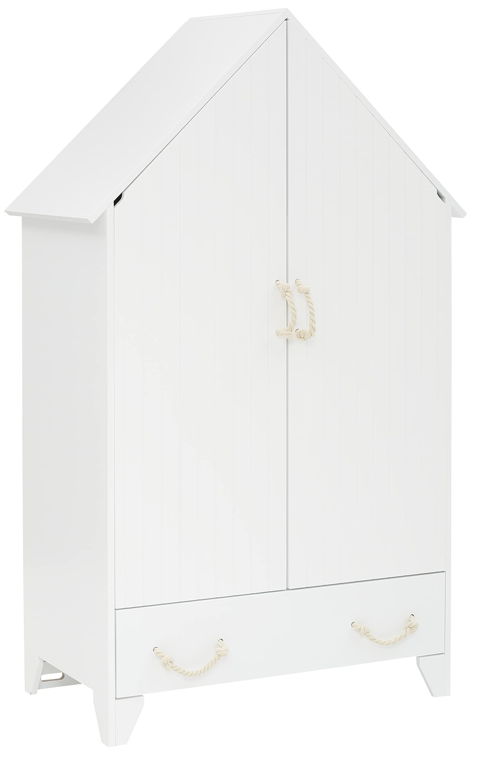 puckdaddy-carlotta-kinderkleiderschrank-110-x-55-x-187-cm-wei-lackiert-kiefernho image 1