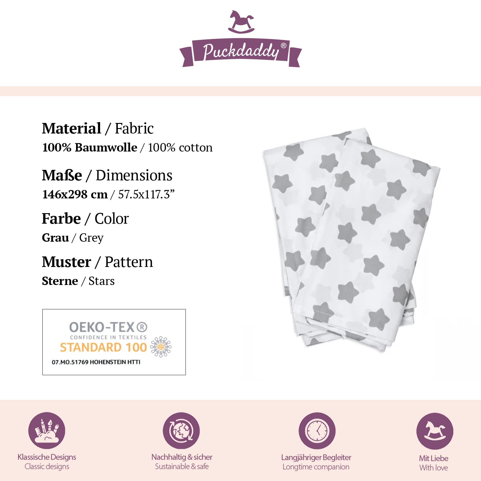 puckdaddy-hausbett-vorhang-freya-wei-sterne-design-2-teilig-100-baumwolle image 3