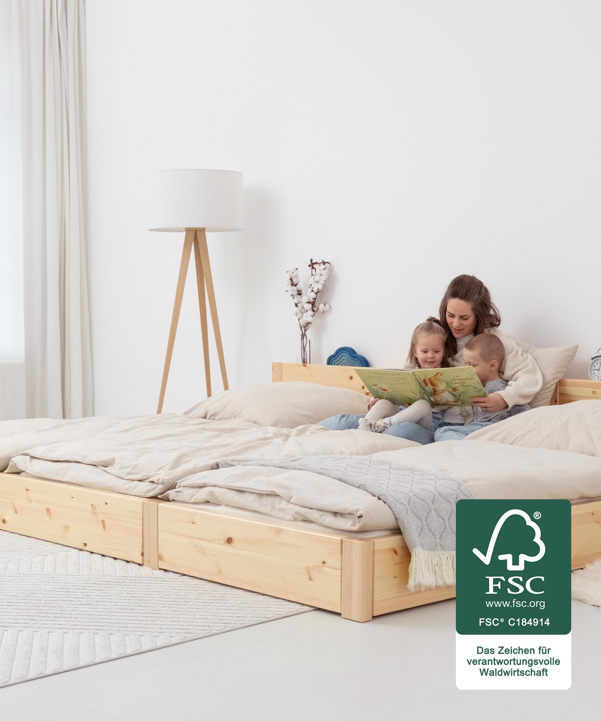 ehrenkind-familienbett-plano-aus-massiver-kiefer-360-200-cm-modulares-co-sleepin image 2