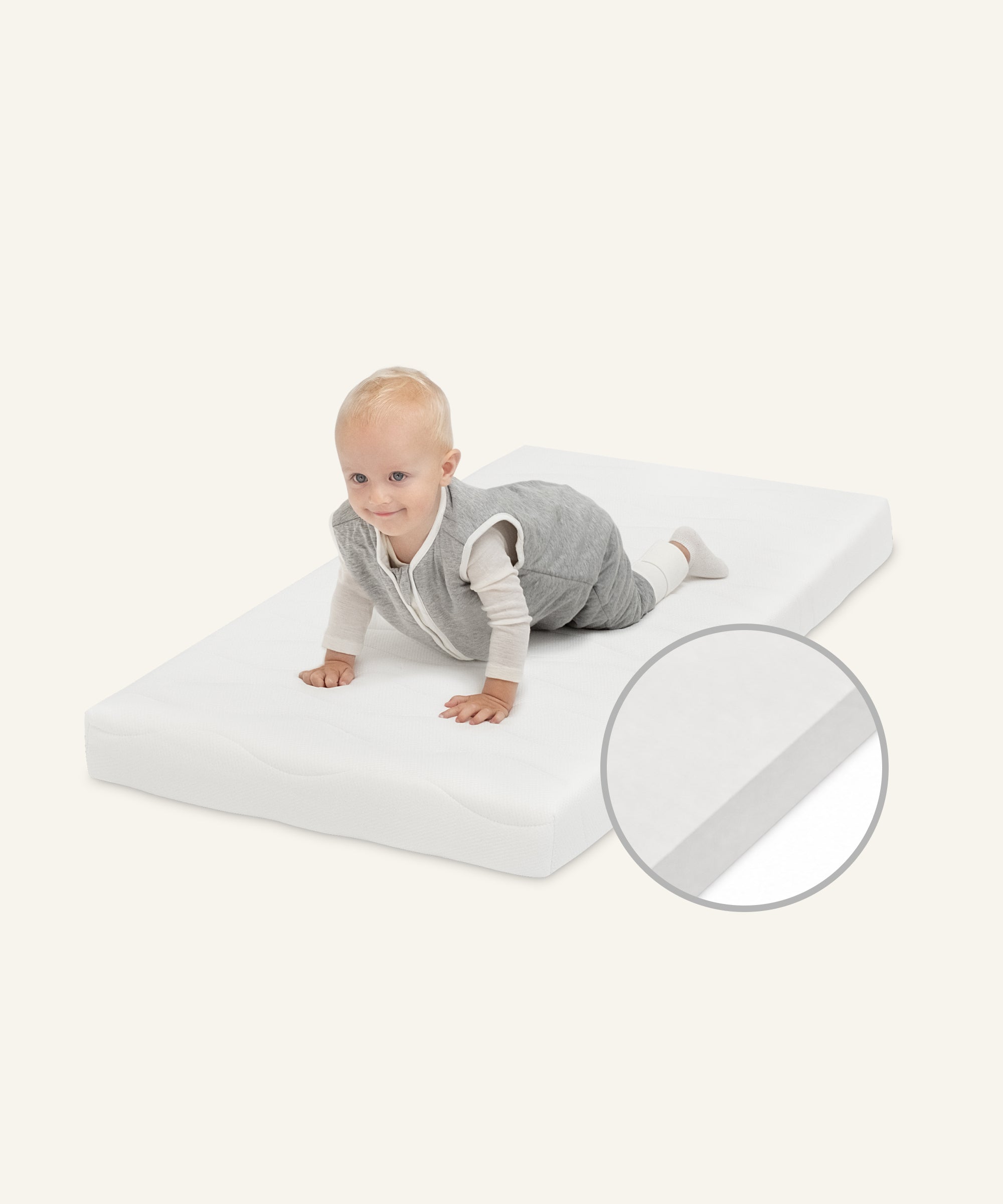 ehrenkind-babymatratze-pur-schaumkern-atmungsaktiv-60-c-waschbarer-bezug-oeko-te image 1
