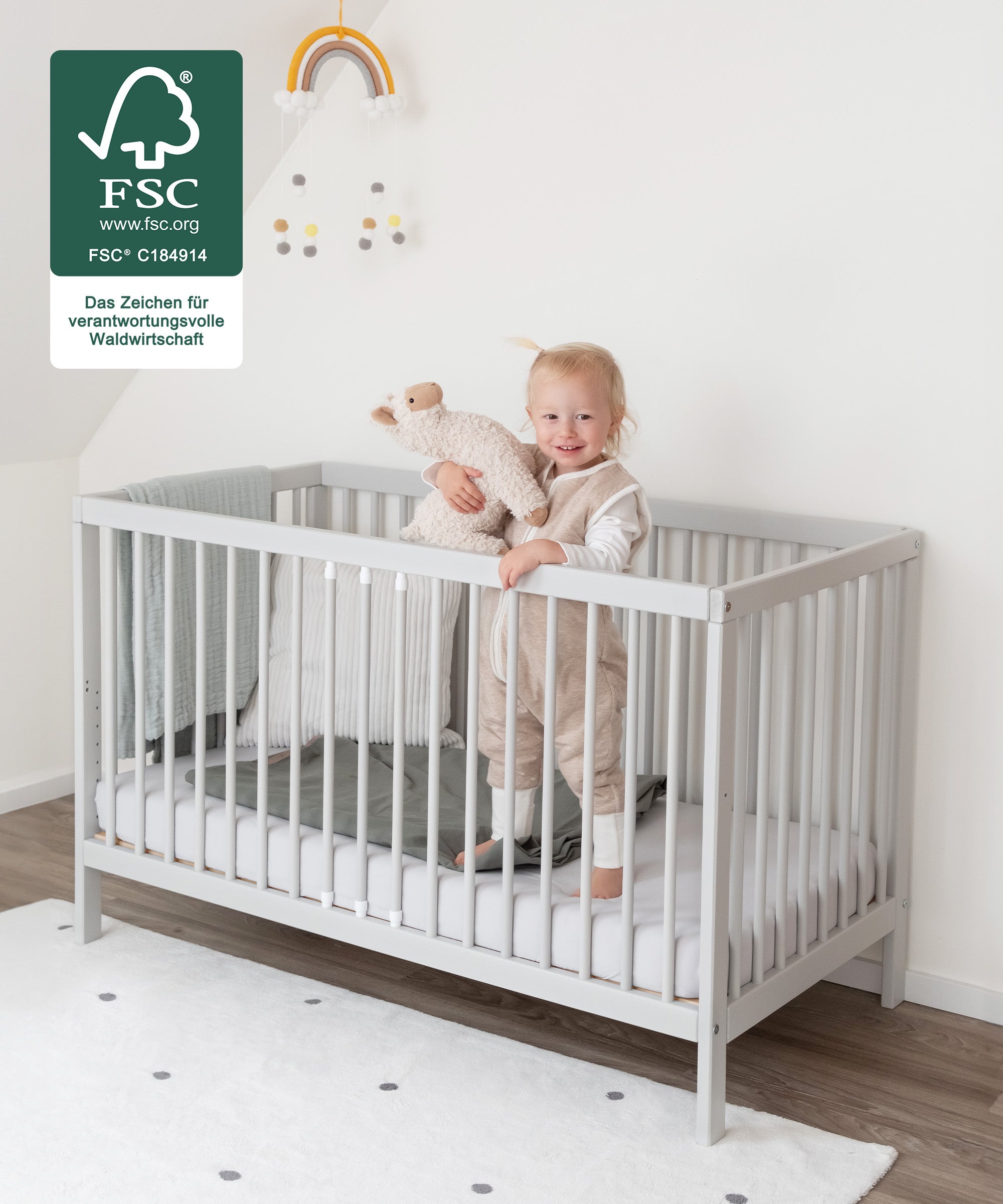 ehrenkind-babybett-pur-hellgrau-aus-massiver-buche image 2