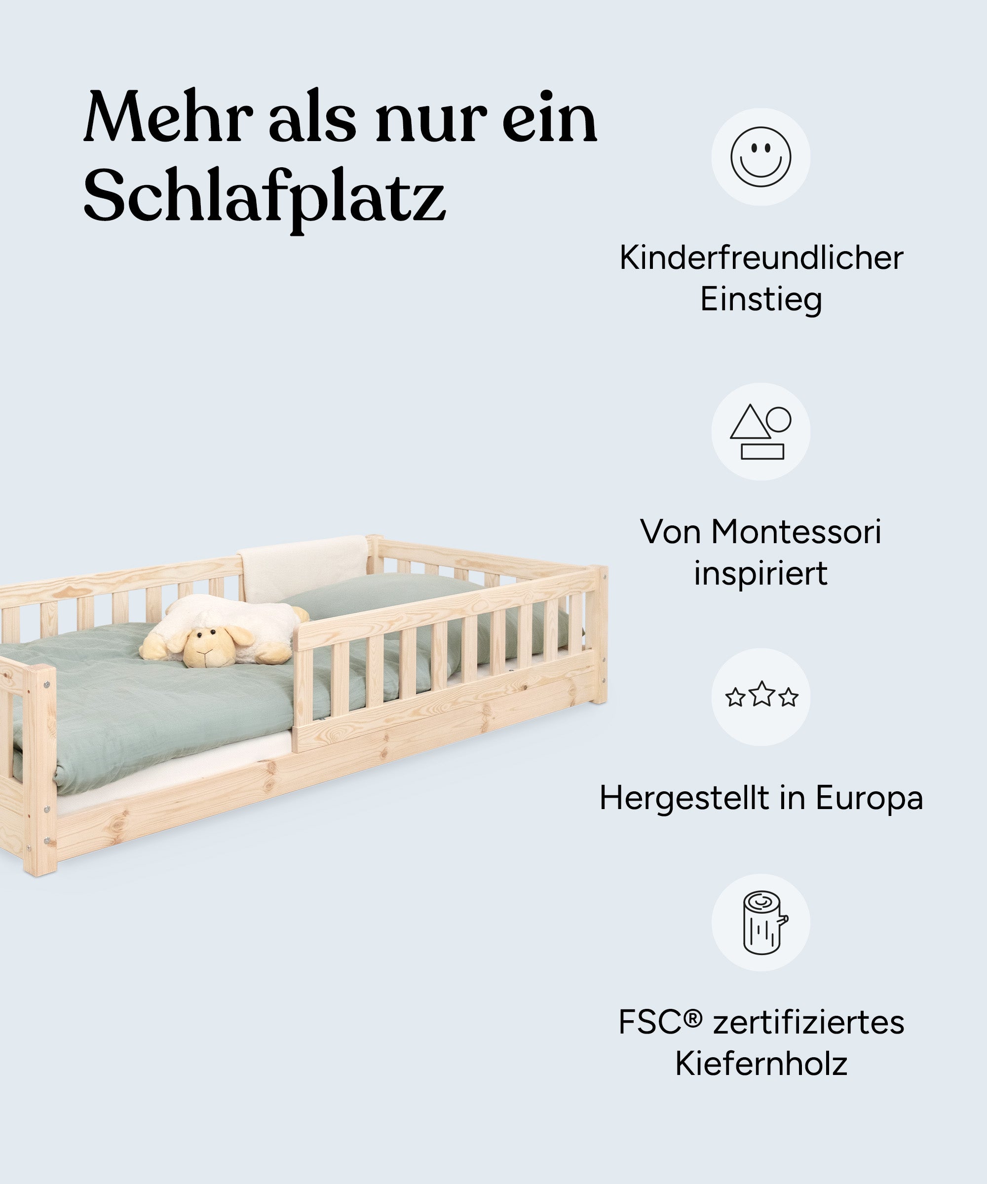 ehrenkind-bodenbett-lille-aus-massiver-kiefer-natur-inkl-rollrost-montessori-ins image 4