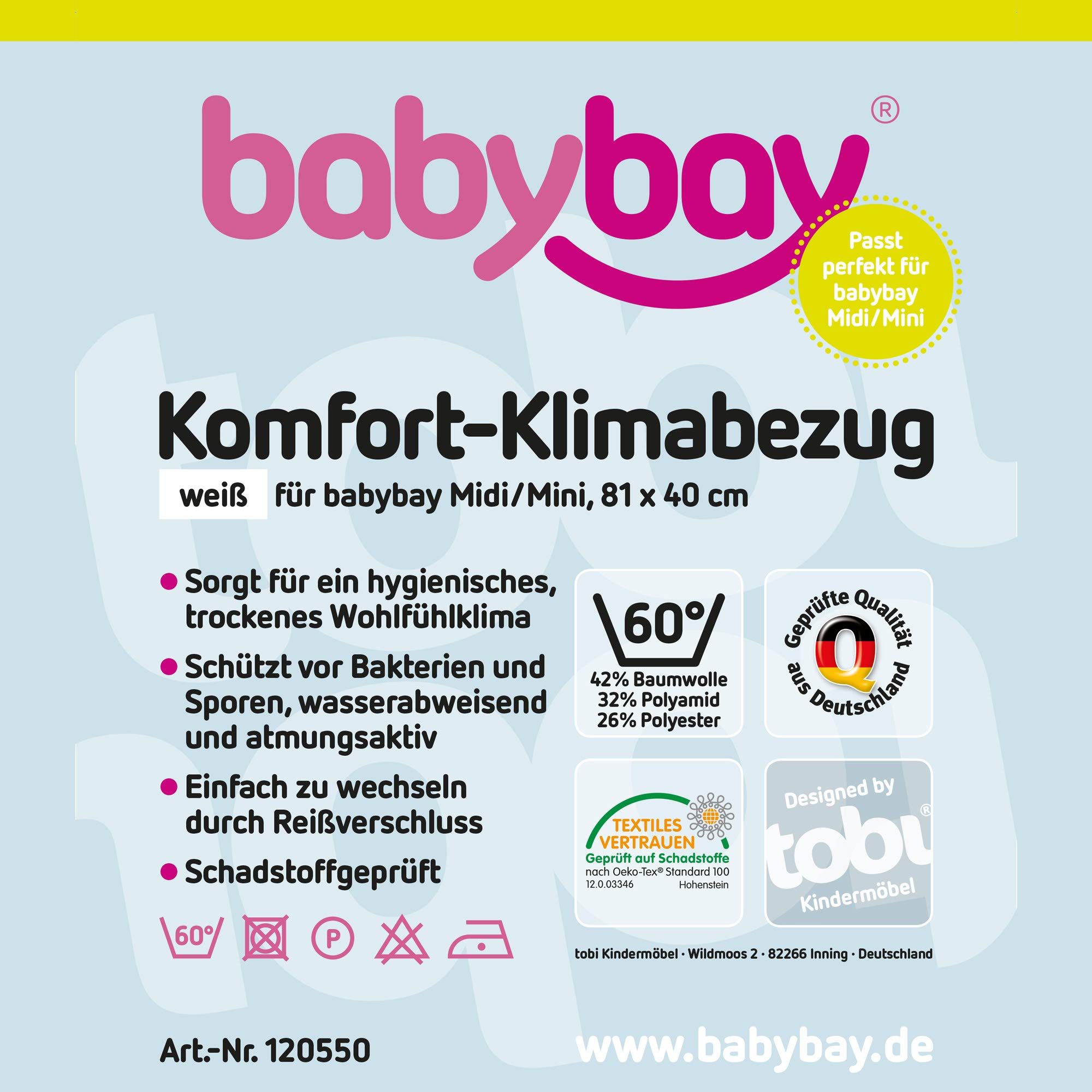 babybay-komfort-klimabezug-f-r-midi-und-mini-wei-wasserabweisender-matratzenschu image 2