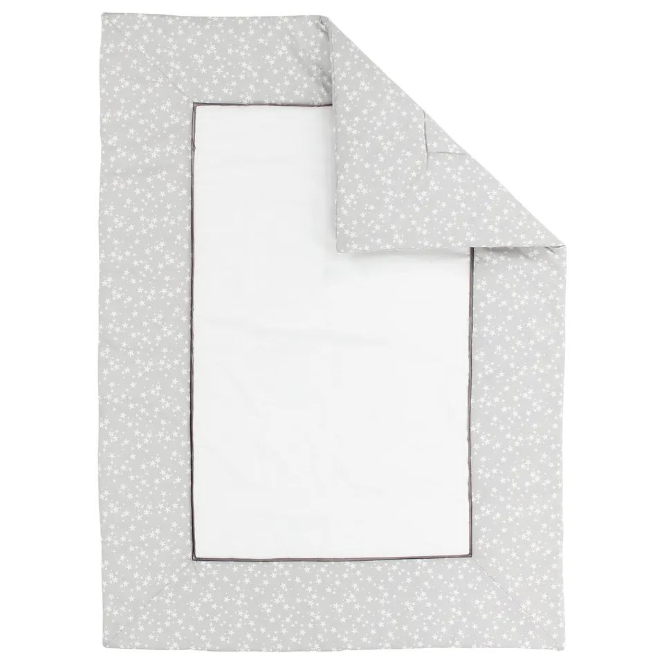 babybay-krabbeldecke-135x100-cm-wei-perlgrau-sterne-auch-als-kinderbettdecke-nut image 1