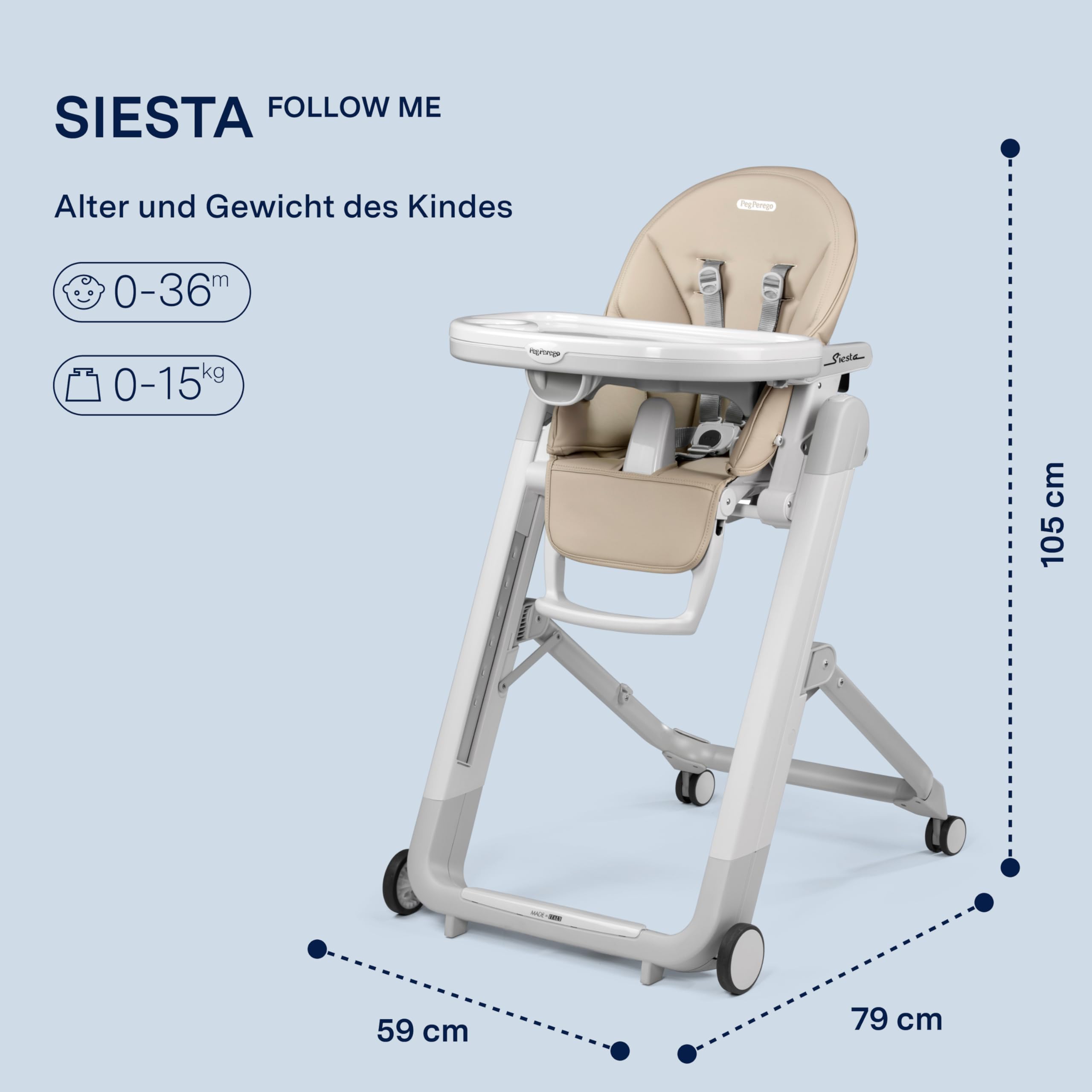 peg-perego-siesta-follow-me-hochstuhl-ab-geburt-neigbar-mit-liegefunktion-doppel image 2