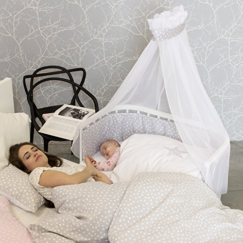 babybay-bezug-babydecke-80x80-cm-wei-mit-stern-applikation-perlgrau image 8