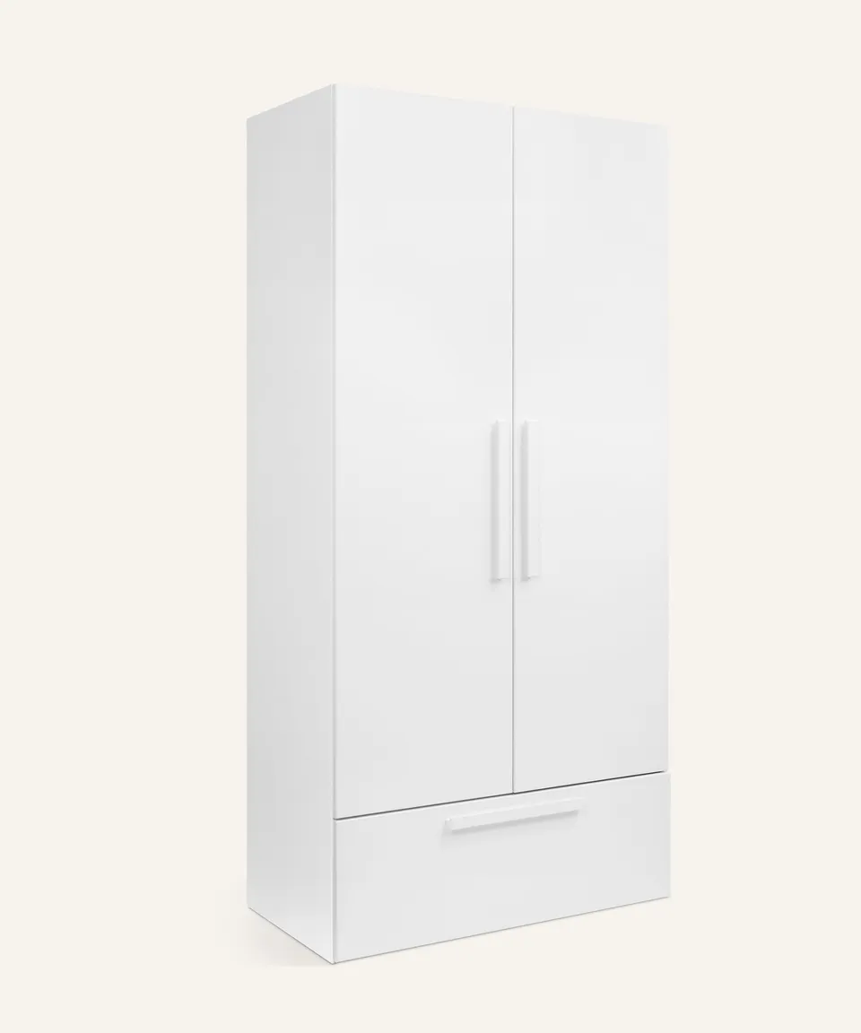 ehrenkind-kleiderschrank-linia-mit-rollschublade-kiefer-wei-100-cm image 1