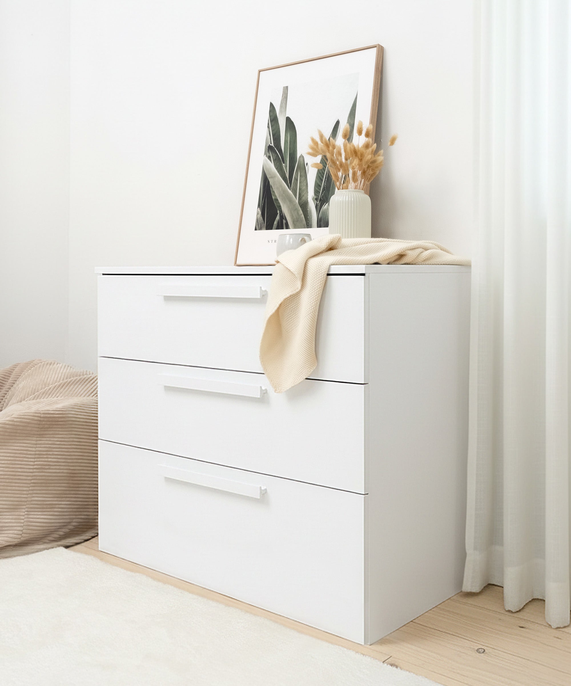 ehrenkind-kommode-linia-mit-rollschublade-kiefer-wei-lackiert-voll-ausziehbar image 8