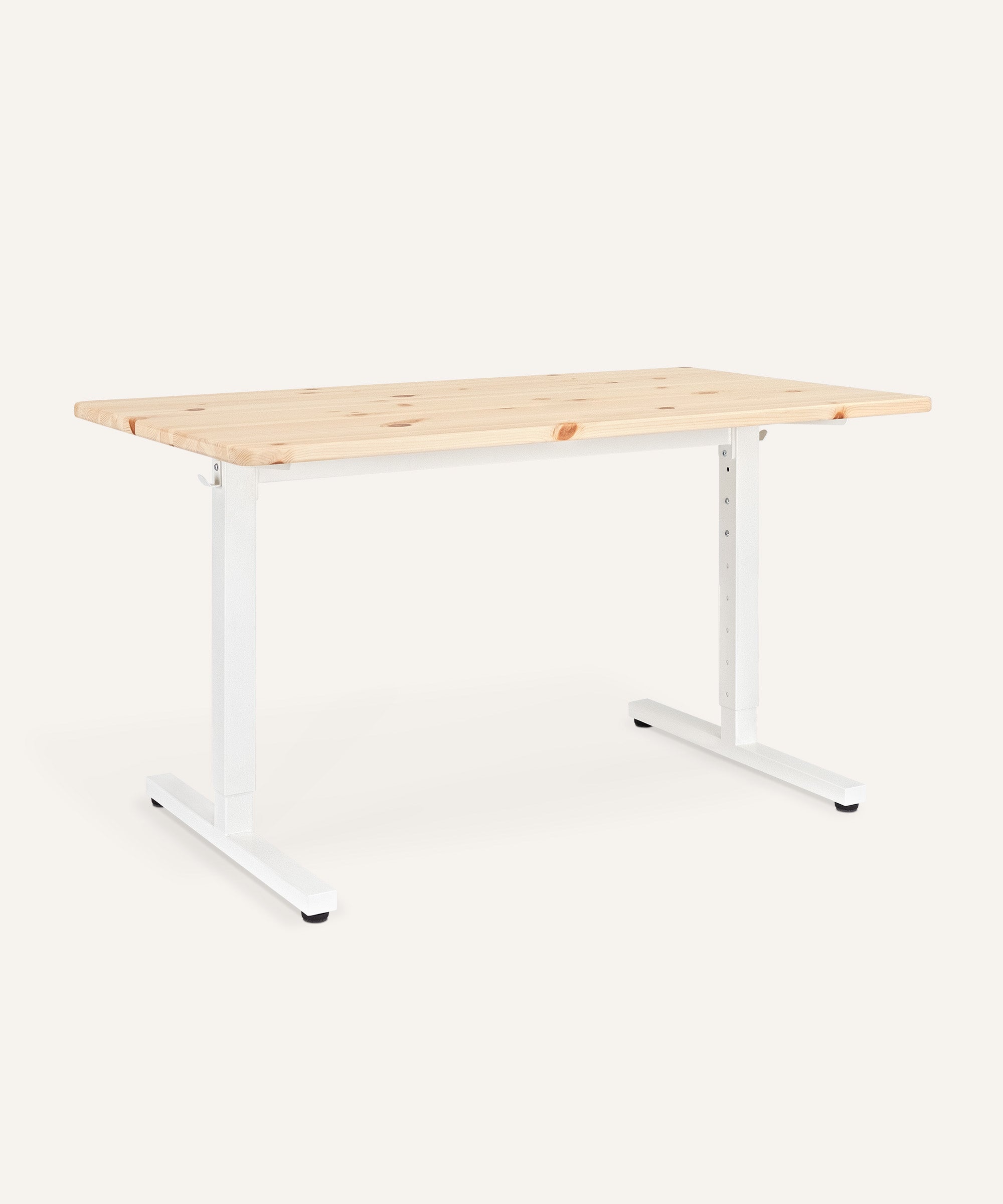 ehrenkind-schreibtisch-kiefer-h-henverstellbar-55-85-cm-massives-holz-stahlgeste image 1