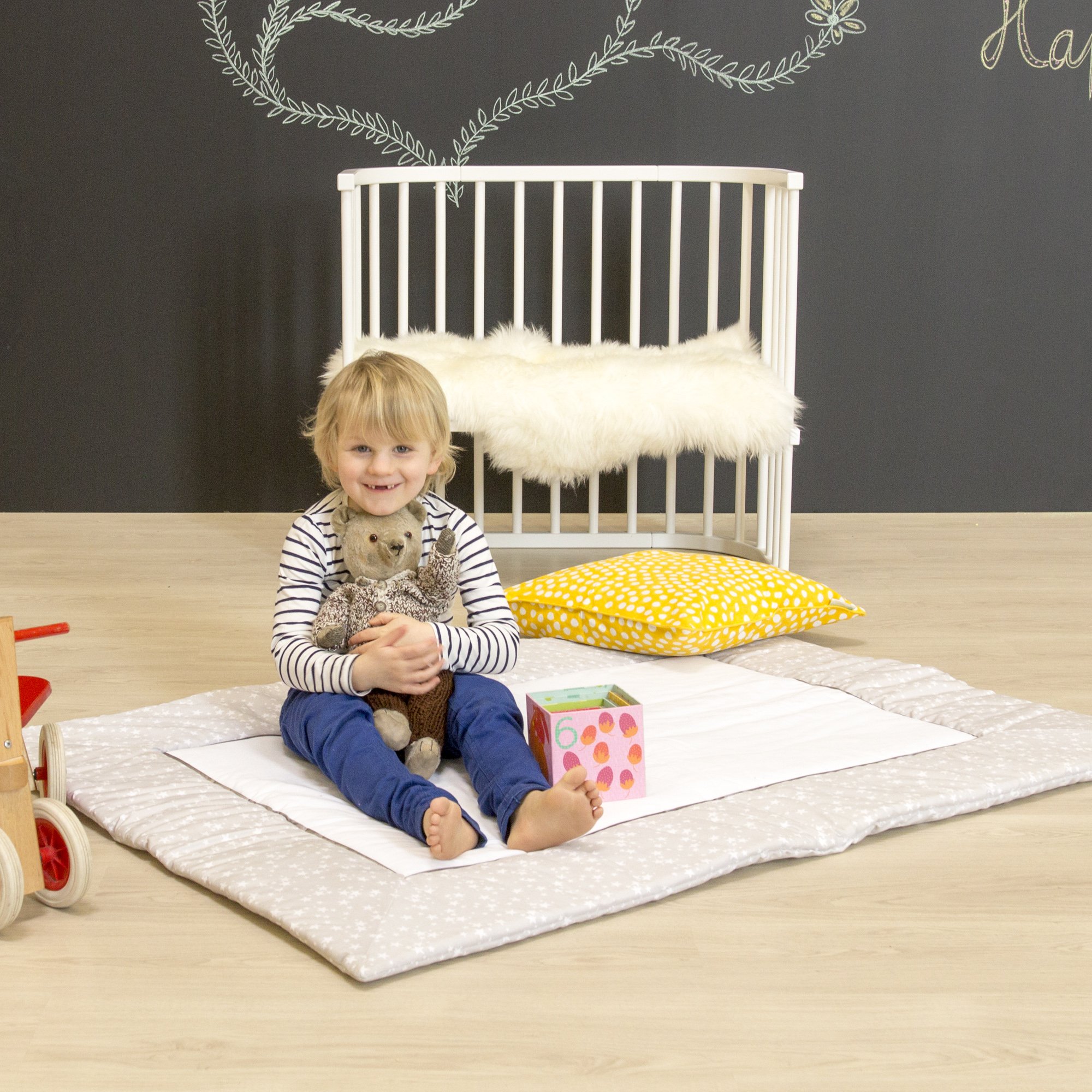 babybay-krabbeldecke-135x100-cm-wei-perlgrau-sterne-auch-als-kinderbettdecke-nut image 3