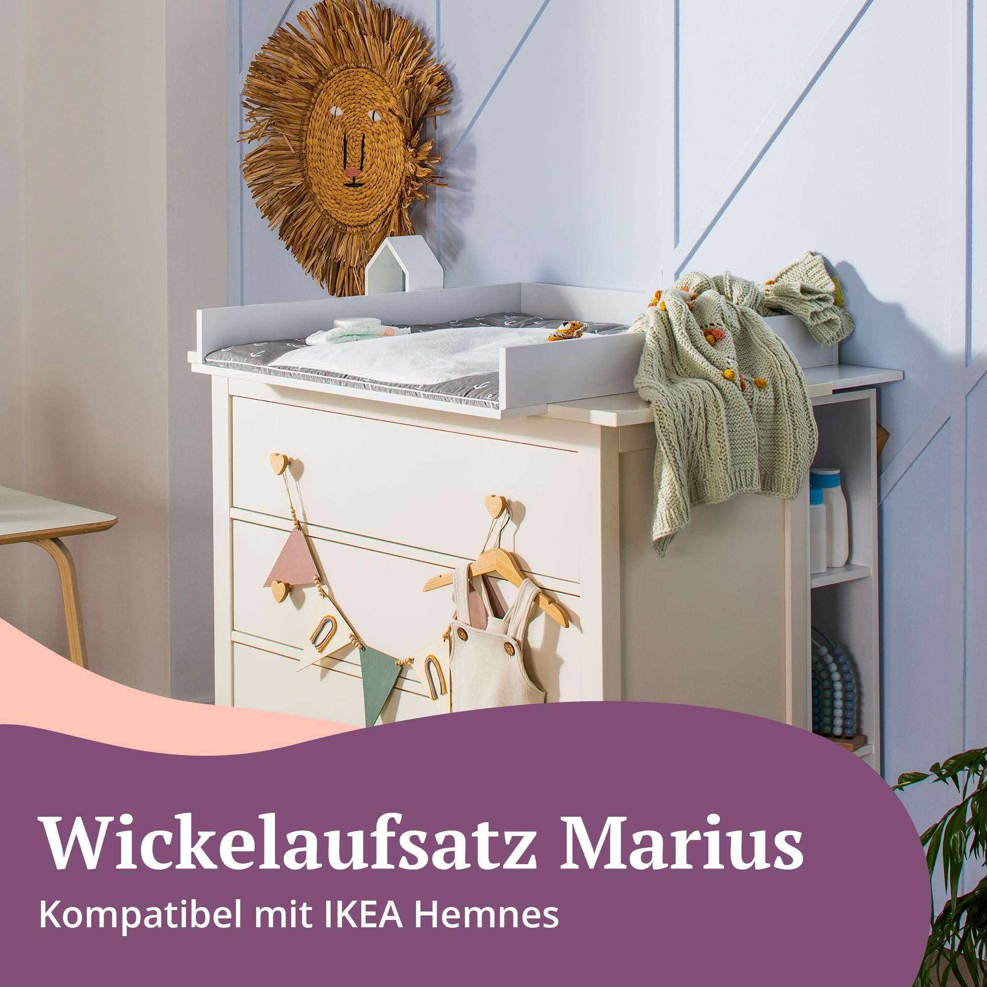 puckdaddy-wickelaufsatz-marius-f-r-hemnes-kommode-wei-mit-blende-wickelauflage-f image 2