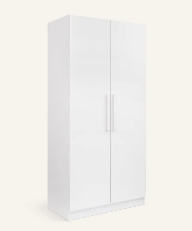 ehrenkind-linia-kleiderschrank-100-cm-breit-kiefer-wei-lackiert-2-t-ren-mit-klei image 1