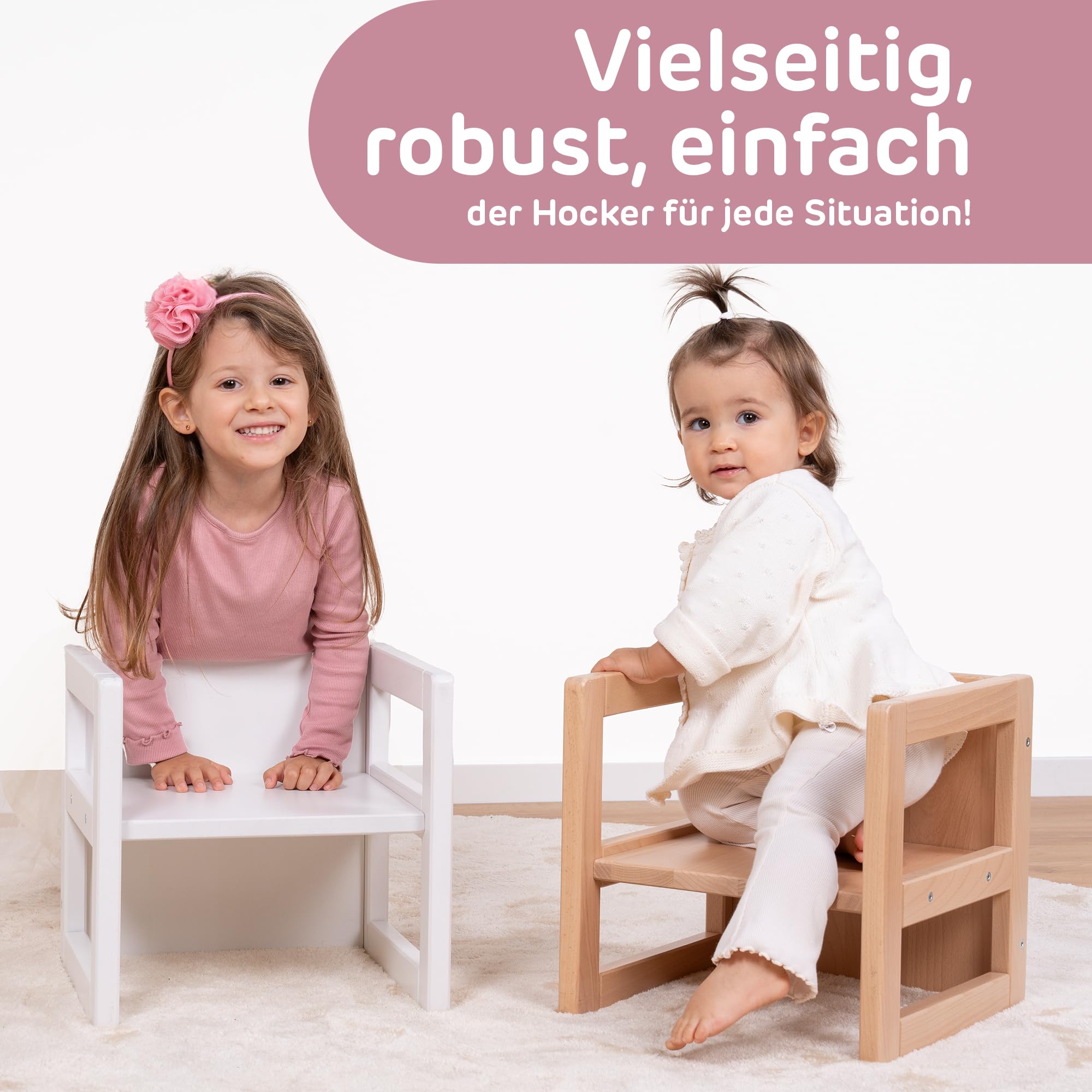 babybay-sitzhocker-littlefoot-3-in-1-kinderstuhl-tisch-aus-massivbuche-3-sitzh-h image 7