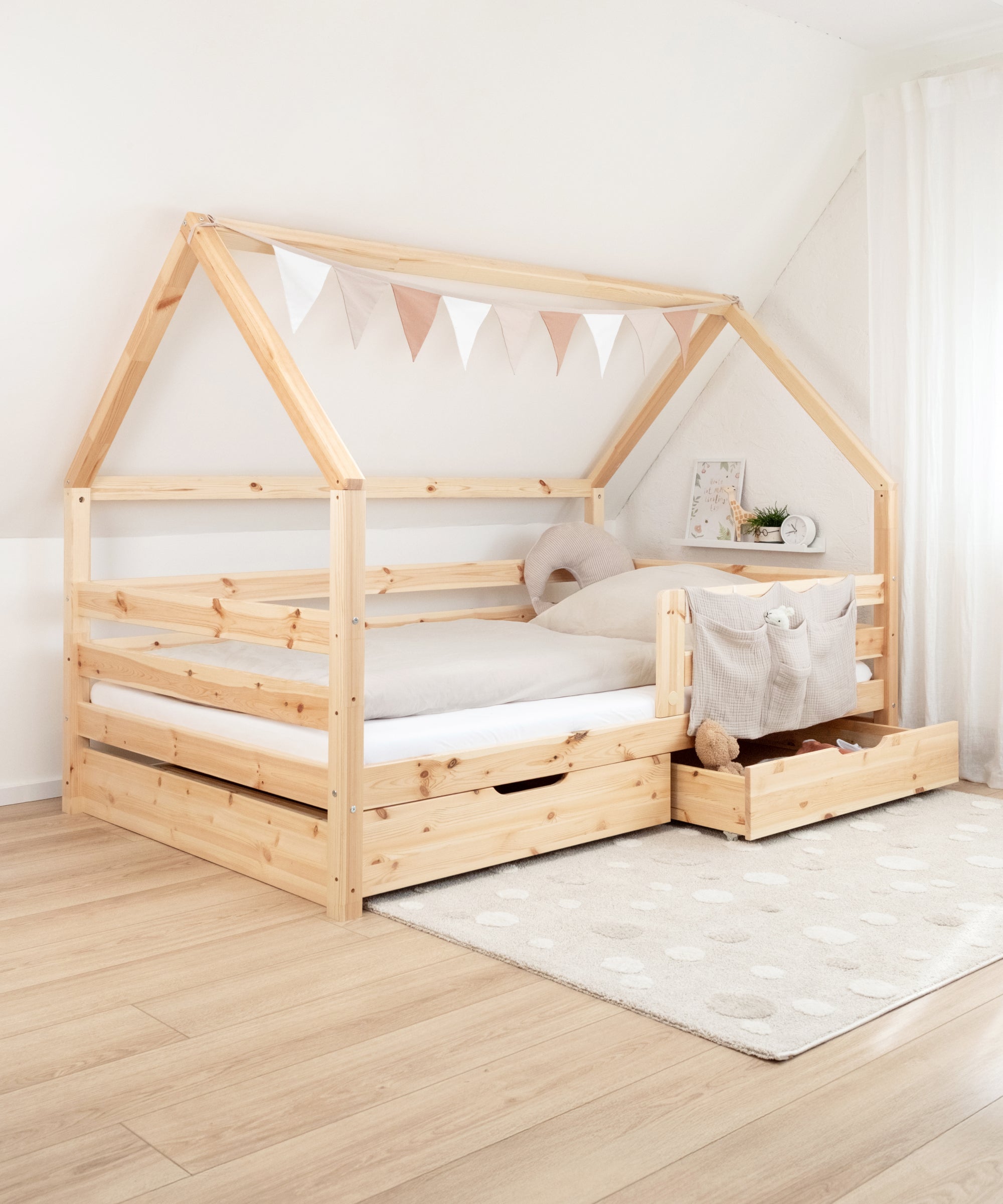 ehrenkind-hausbett-sona-kiefer-natur-h-henverstellbares-2-in-1-kinderbett-mit-ra image 6