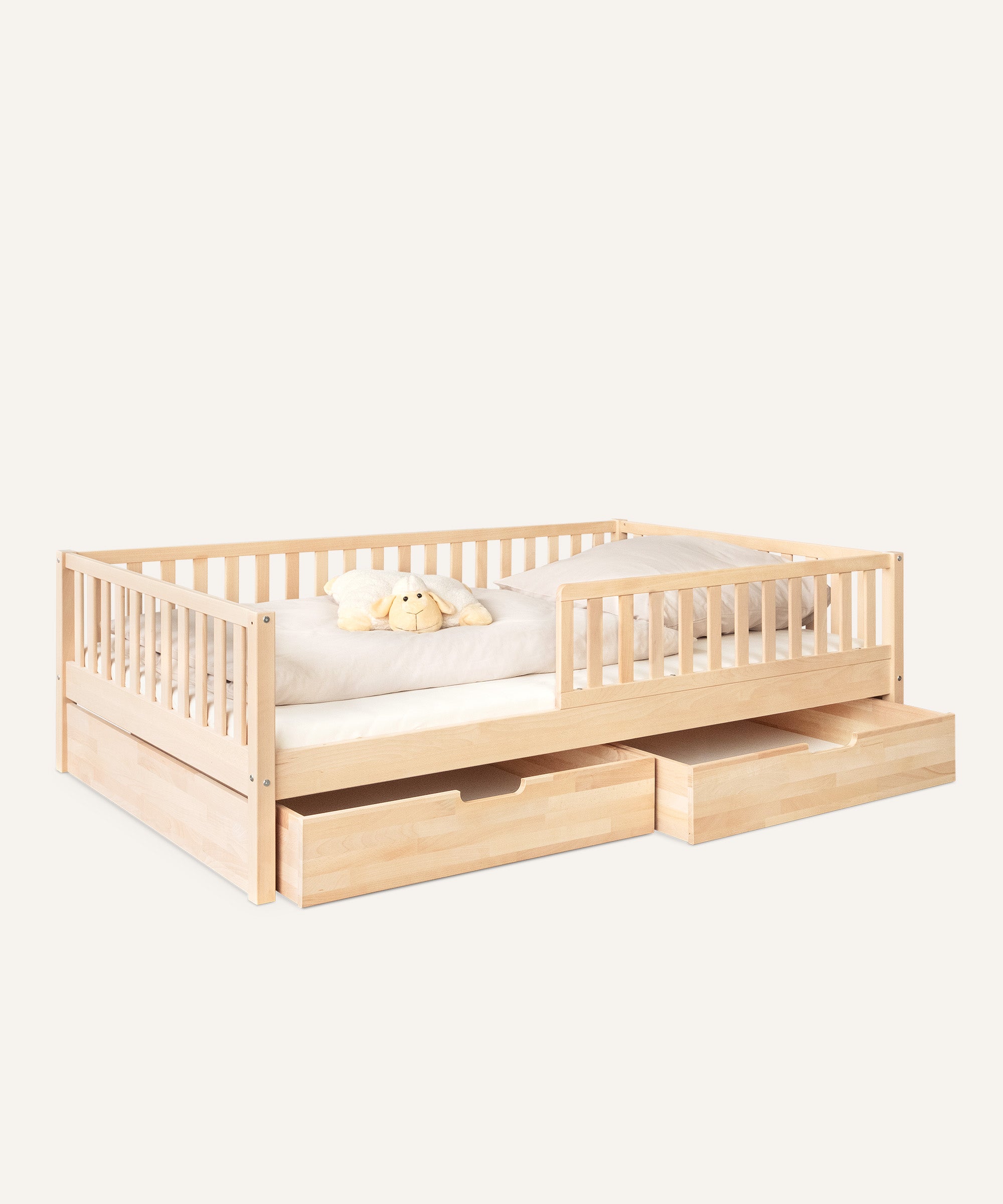 ehrenkind-kinderbett-livo-buche-natur-90x200-cm-mit-rausfallschutz image 5