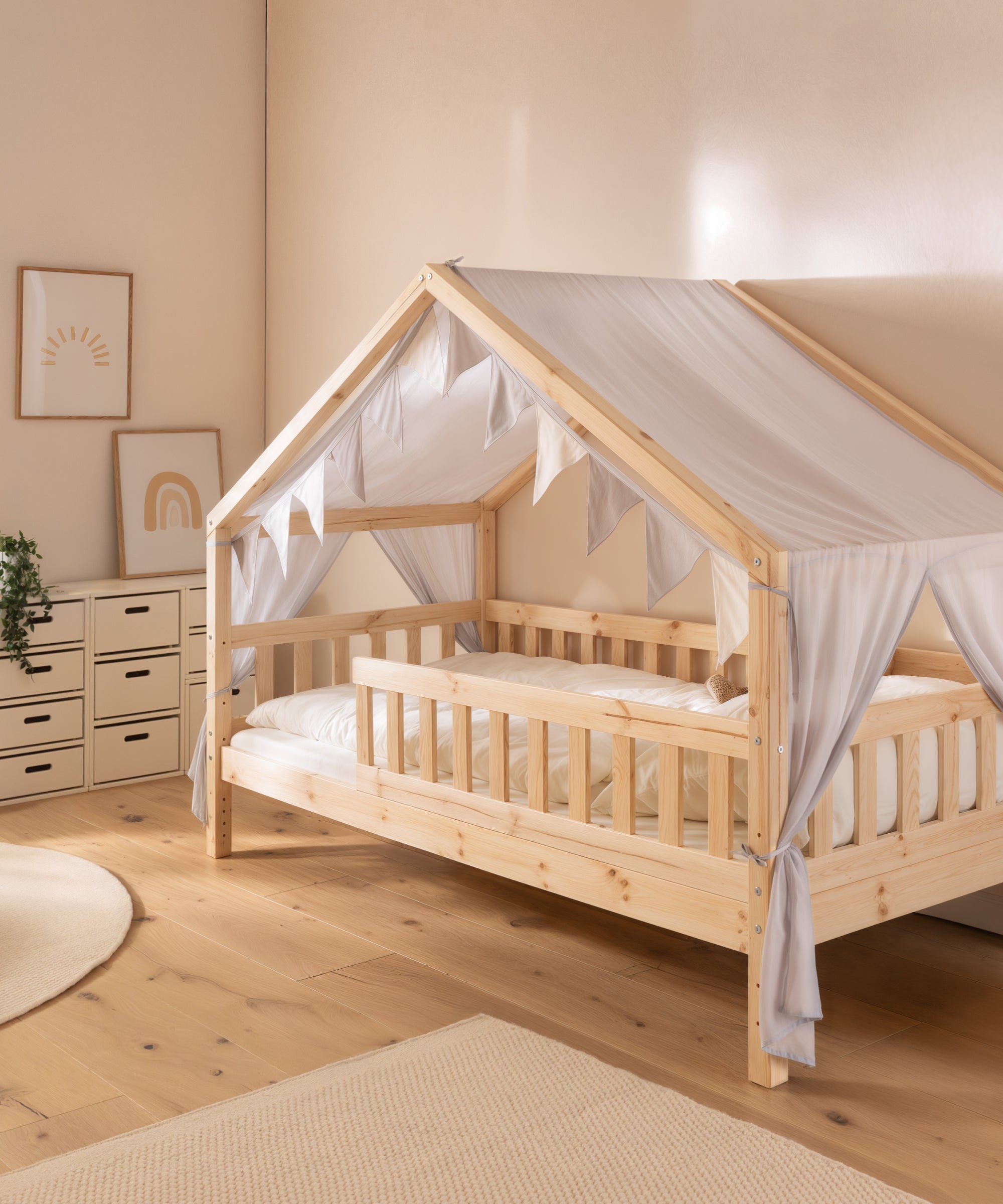 ehrenkind-betthimmel-set-b-ware-f-r-panorama-hausbett-inkl-himmel-und-halterung image 2
