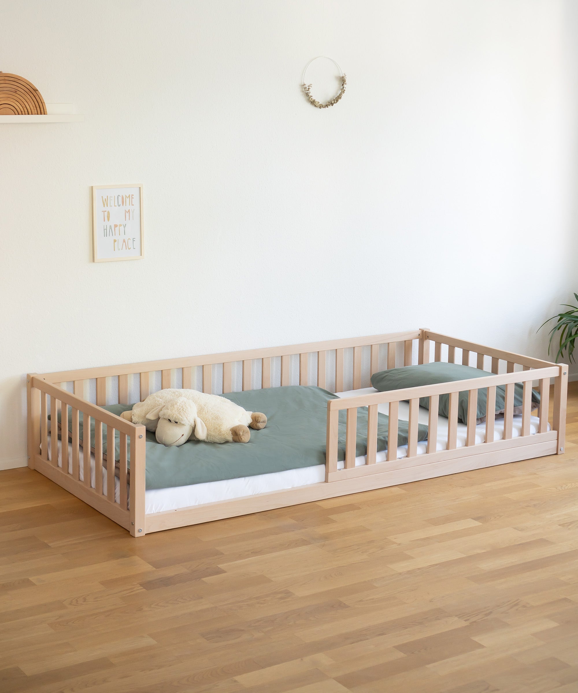 ehrenkind-bodenbett-livo-b-ware-aus-buche-2-in-1-kinderbett-mit-boden-und-standa image 2
