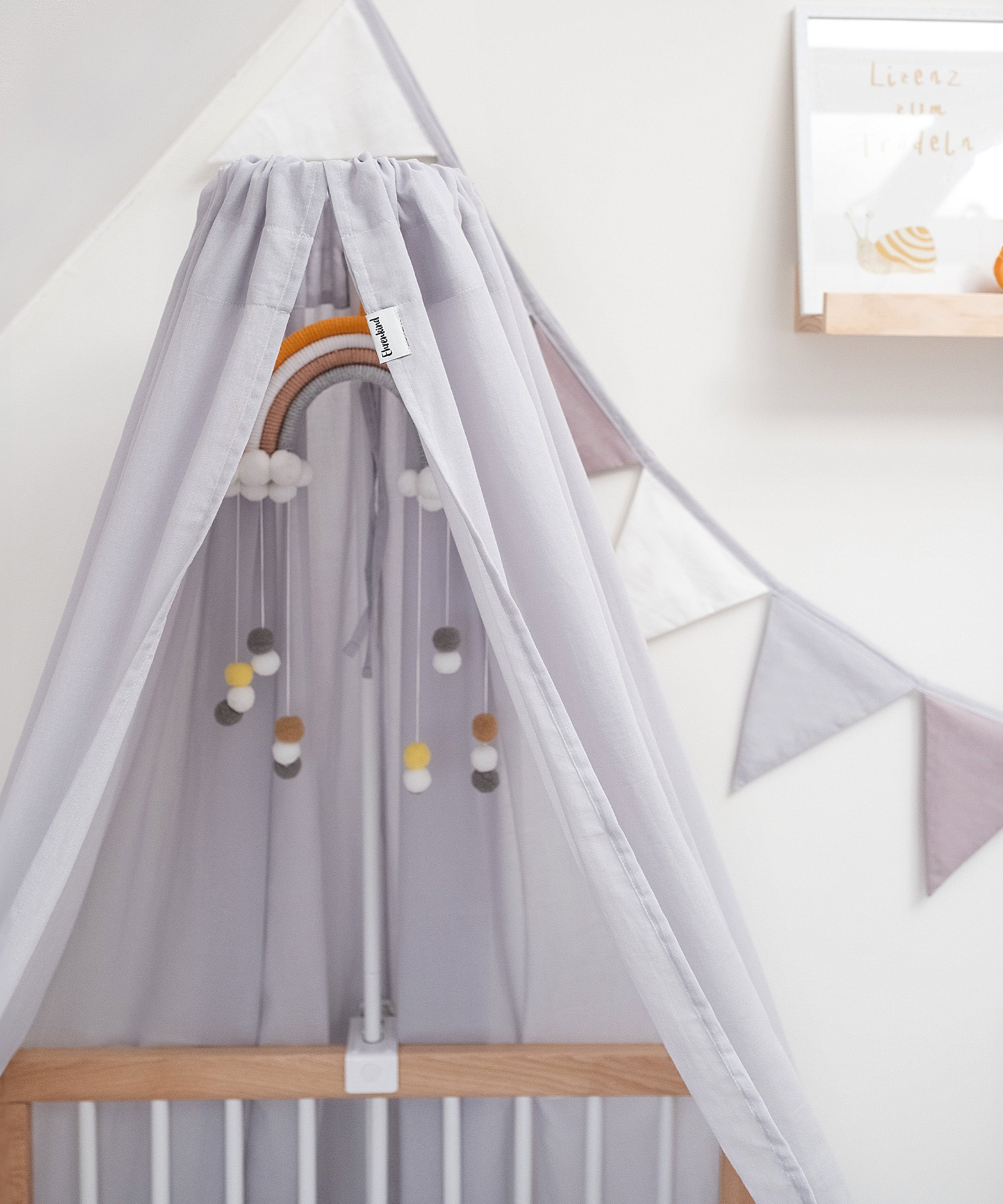 ehrenkind-baldachin-set-f-r-babybett-inkl-wimpelkette-luftdurchl-ssig-waschbar image 2